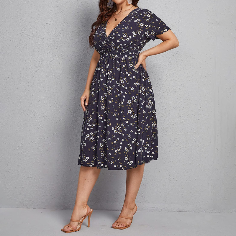 Grote maten damesjurk, A-lijnj - Romper Floral Print recensie en prijs