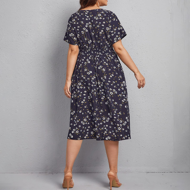 Grote maten damesjurk, A-lijnj - Romper Floral Print recensie en prijs