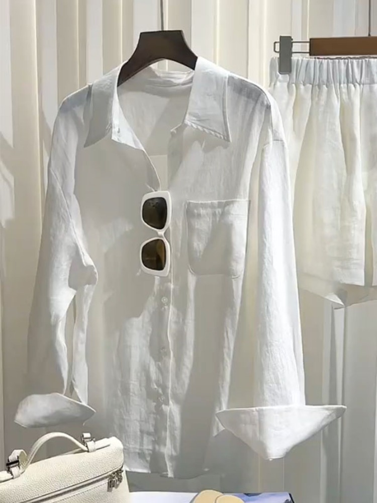 Zomer dames linnen shirtset, l - Linen Pant Wide recensie en prijs