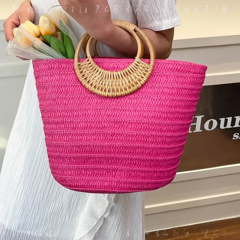 Dames zomer geweven papieren d - Tote Bag Beach recensie en prijs