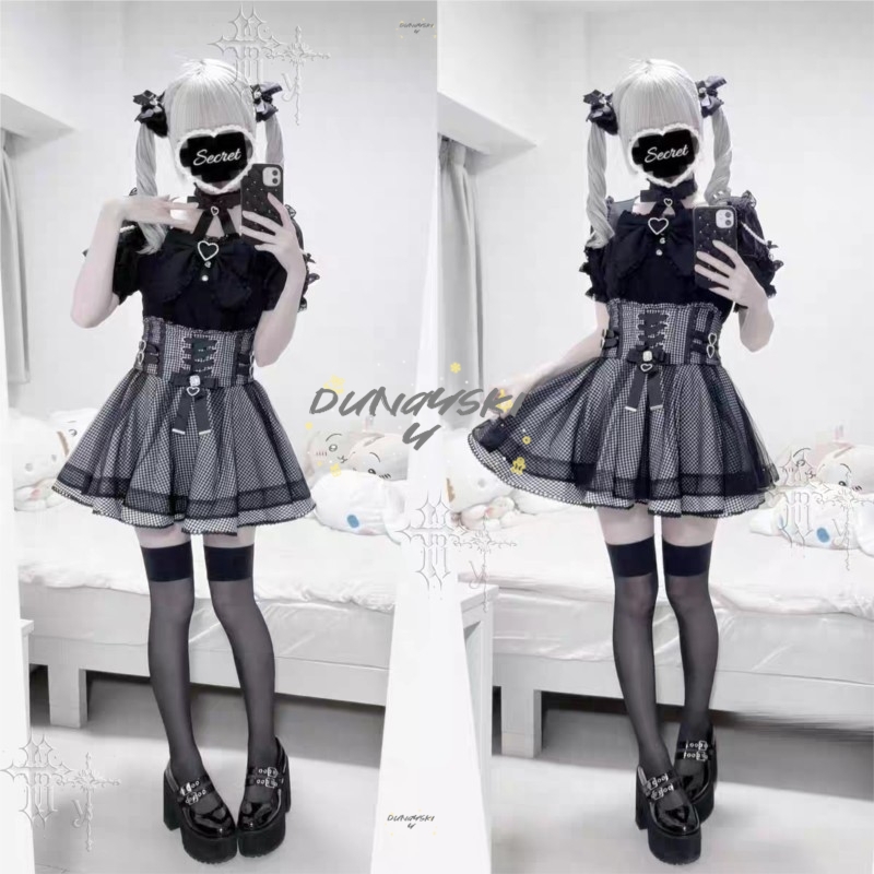 Japanse stijl Y2K Gothic Lolit - Blouse Off Shoulder recensie en prijs
