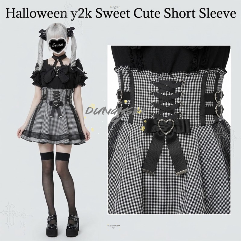 Japanse stijl Y2K Gothic Lolit - Blouse Off Shoulder recensie en prijs