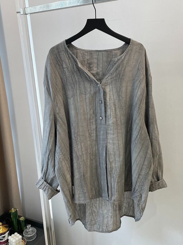 Elegant gevouwen grijs katoene - Linen Pant Wide recensie en prijs