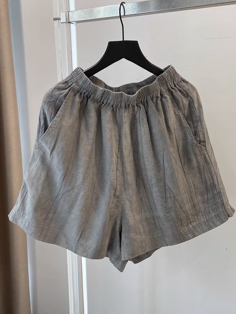 Elegant gevouwen grijs katoene - Linen Pant Wide recensie en prijs